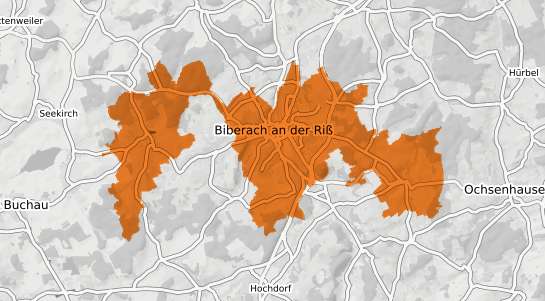 Mietspiegelkarte Biberach an der Ri&szlig;